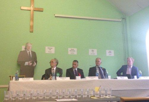 This Is Local London: Mr Johnson was replaced by a cardboard cut out at the same hustings event in 2015