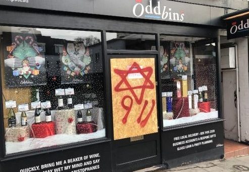 Anti-Semitic Graffiti in Hampstead