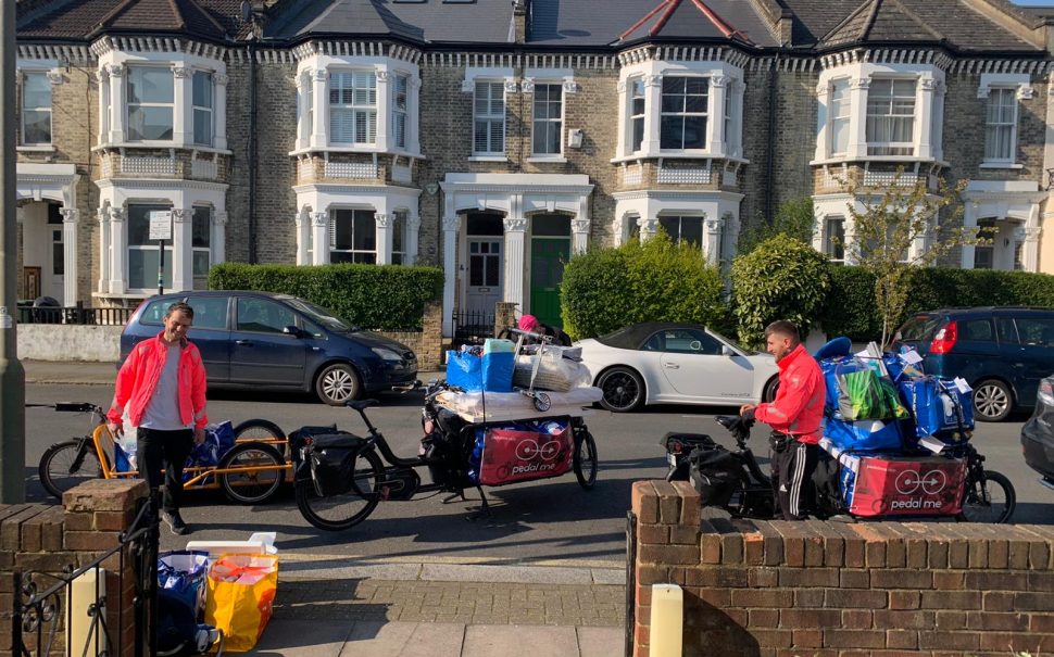 Pedal Me cyclists deliver vital supplies to families in need.