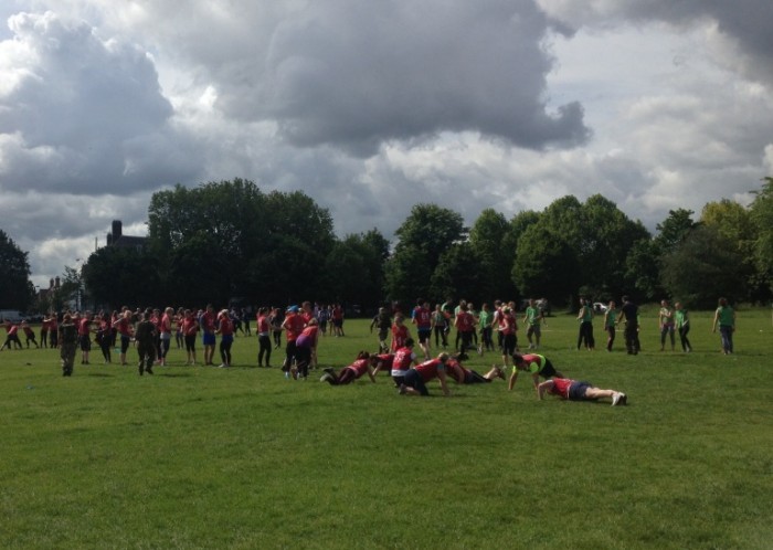 British Military Fitness lined up swl