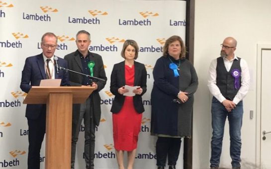Jonathan Bartley (second-left) has blamed Labour's refusal to join an Alliance for the Conservative victory in the General Election