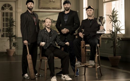 Gareth Batty with Trego, Bresnan and Trott