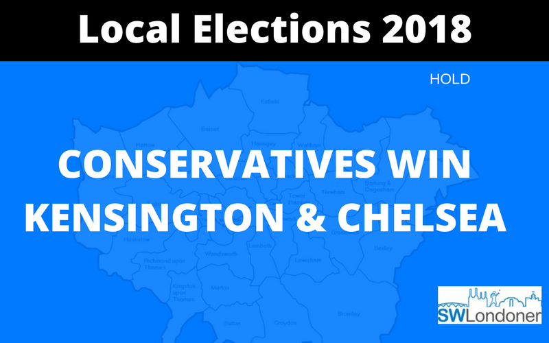 Council Elections 2018 Conservative hold Kensington & Chelsea South