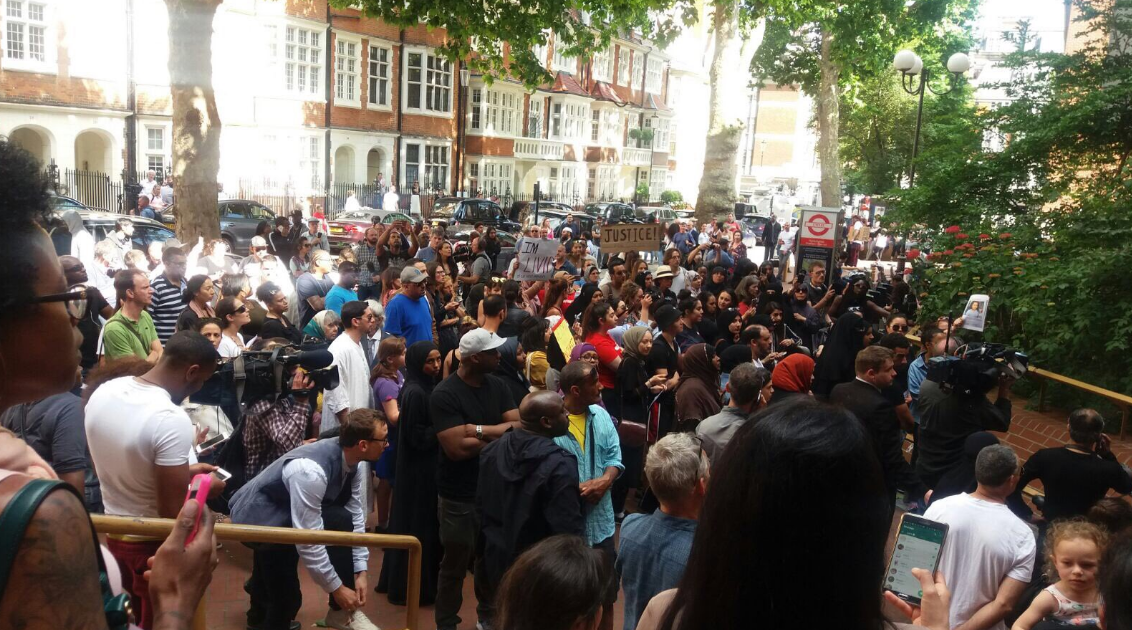 Protesters storm Kensington Town Hall calling for justice for Grenfell