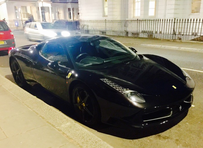 Knightsbridge black Ferrari