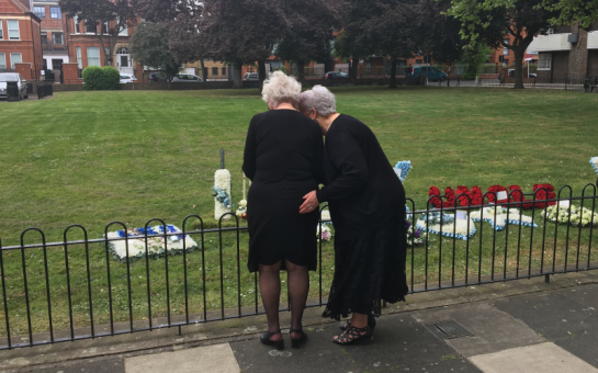 Leslie Rhodes' memorial at Clapham Common