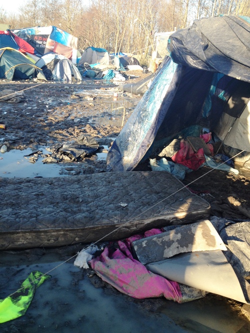 London to Calais, 3rd CHLOE HILL CREDIT, visit to the Dunkirk camp recently