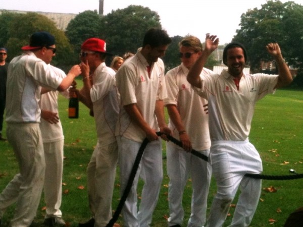 Made in Chelsea cricket tug of war arms in air2