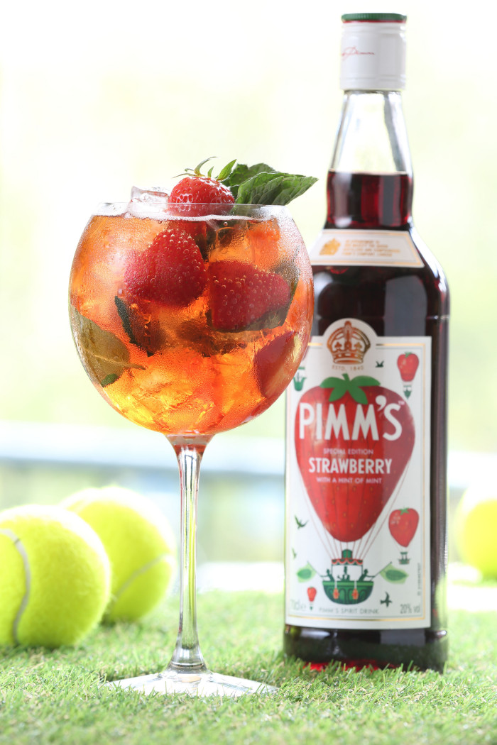 Pimms strawberry cocktail wimbledon portrait