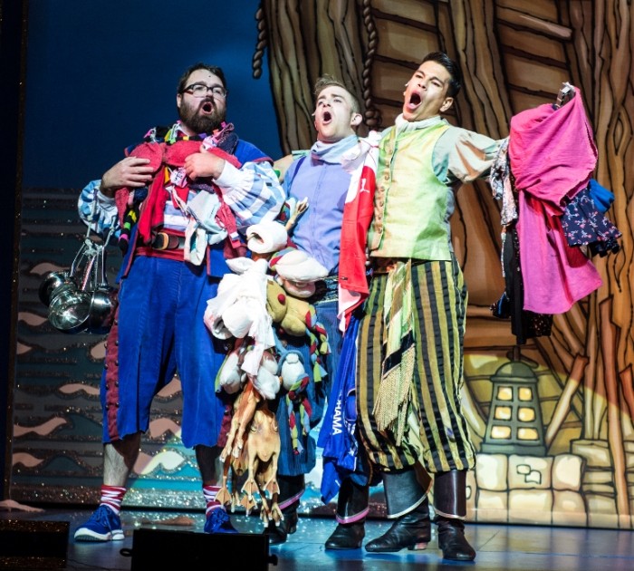 Smee and pirates Peter Pan New Wimbledon Theatre Jared Christmas Craig Sugden