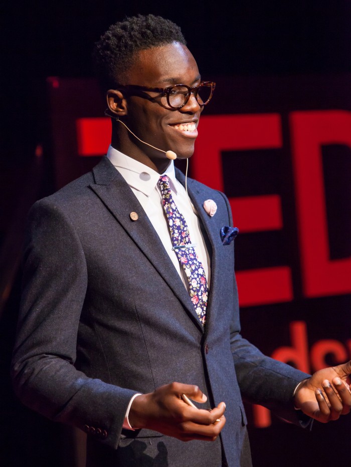 Solomon @ Tedx portrait laughing Charlie Round-Turner