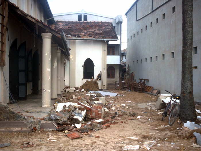 St Mary's Matara, Sri Lanka damage done by tsunami