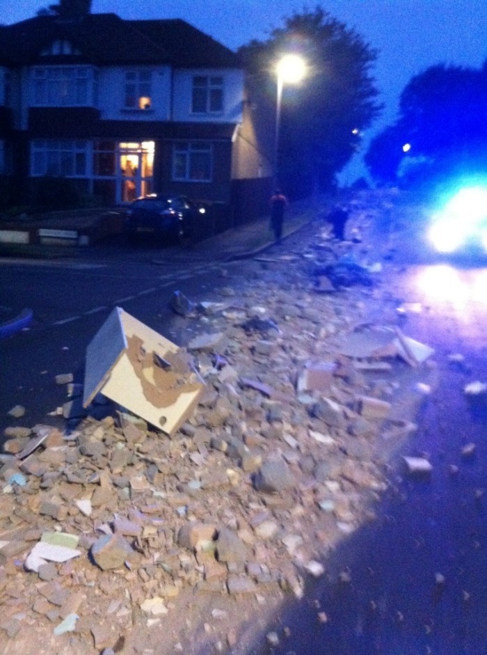 Sutton flytipping rubble