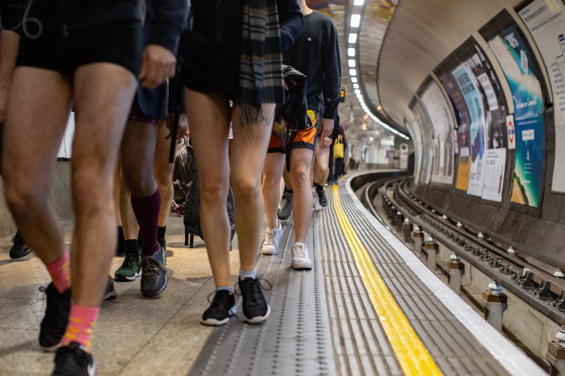 Londoners bare (nearly) all for eleventh No Trousers Tube Ride South