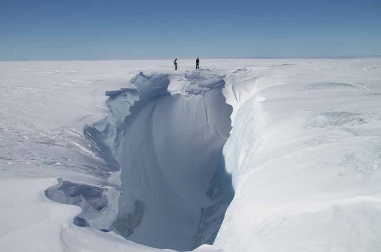 Turner Twins Greenland crevasse