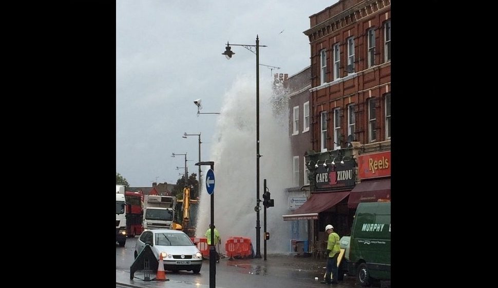 Twickenham high street ‘ a swimming pool’ after burst water main floods
