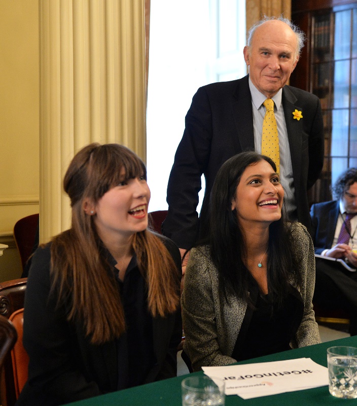 Today Vince Cable invited two young apprentices to Downing St where they addressed David Cameron and the Cabinet during their Tuesday meeting.The Apprentices Paige McConville and Pallavi Boppana are two of 2.1 Million apprenticeships created since 2010. The two guests spoke about their experiences under the scheme and their hopes for the future.