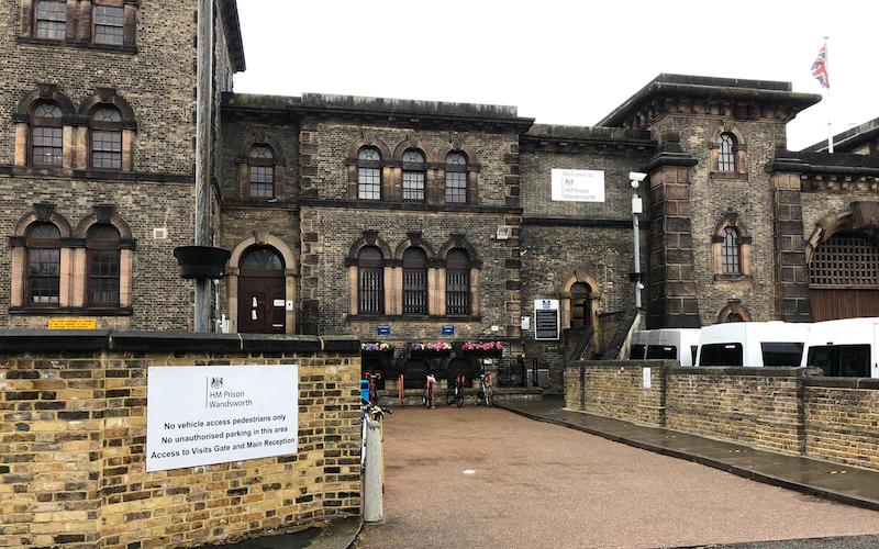 Exterior grey building Wandsworth Prison