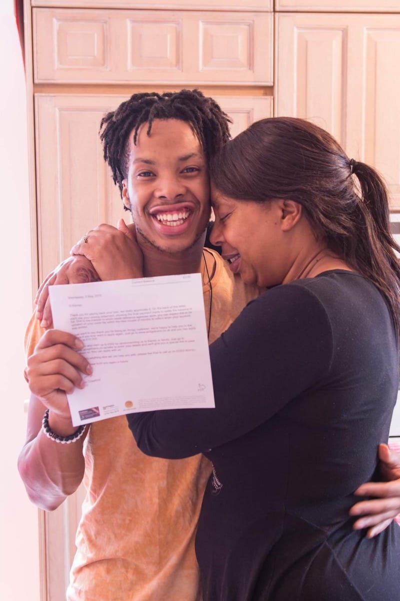 kierran jarrett with his mother