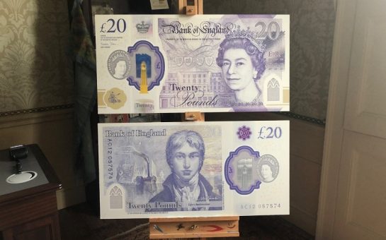 new £20 bank note featuring J.M.W.Turner