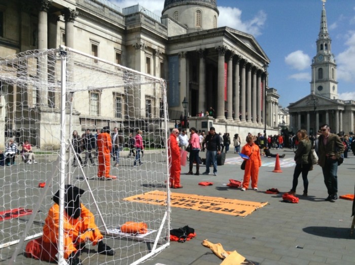 shaker aamer protest trafalgar swl