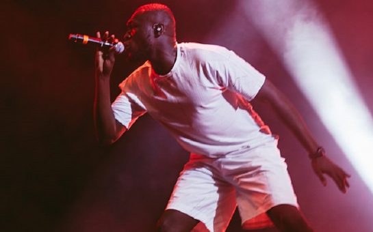stormzy on stage performing