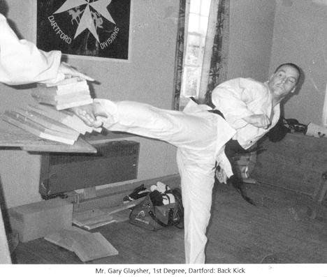 Gari Glaysher doing a back kick