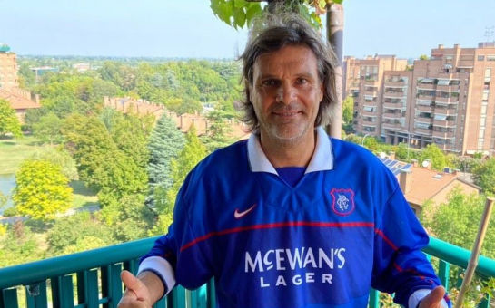 Ex-Rangers forward Marco Negri discusses an injury incurred after first stepping on to a squash court