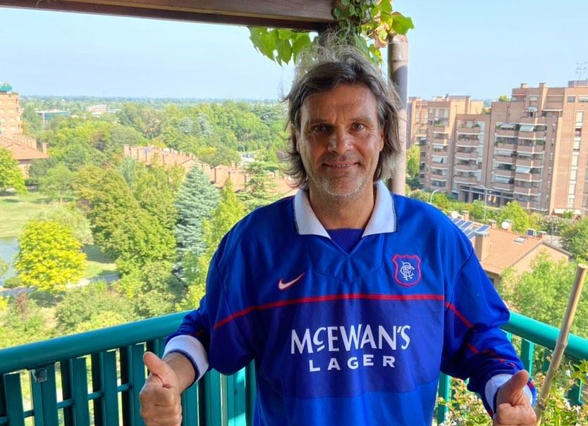 Ex-Rangers forward Marco Negri discusses an injury incurred after first stepping on to a squash court