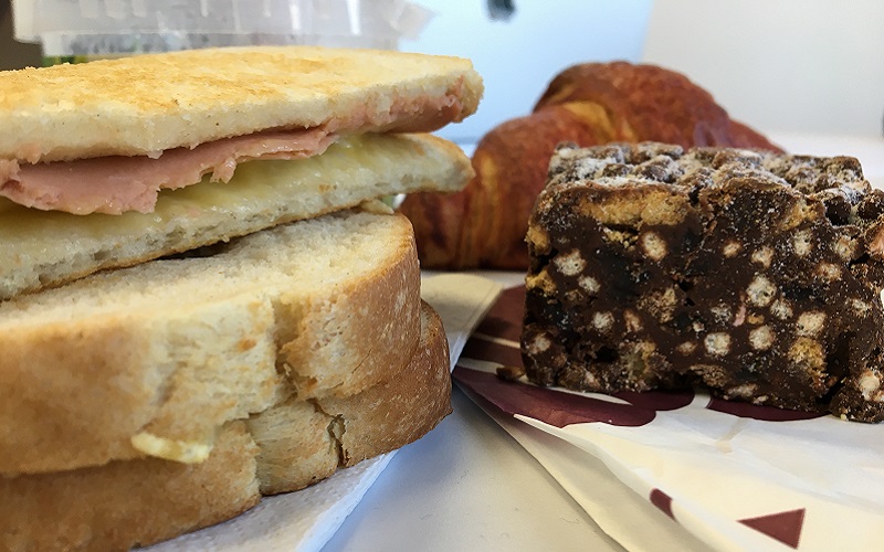 Costa's Vegan Smoky Ham & CheeZe Toastie and Rocky Road

