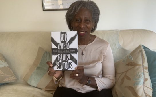 yvonne davis with the book 100 great black britons