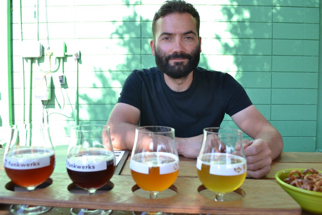 Jawbone Brewery Founder Ben Hughes enjoying some beer