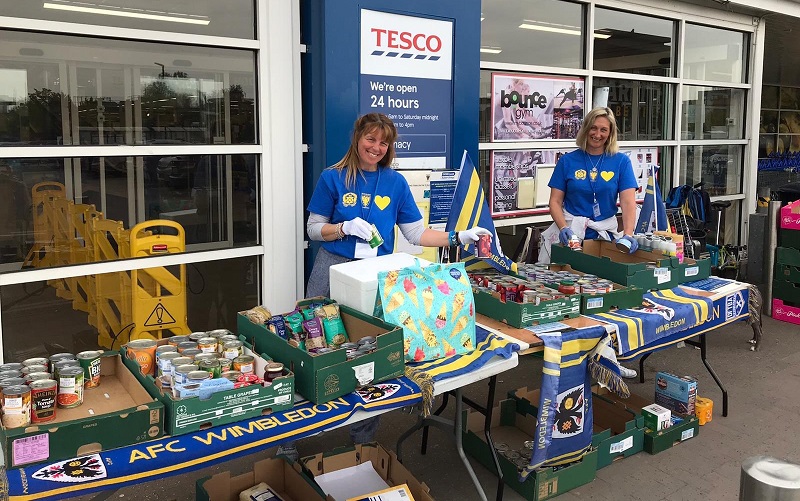 DLAG individuals collecting food outside Tesco