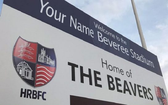 hampton and richmond borough stadium sign