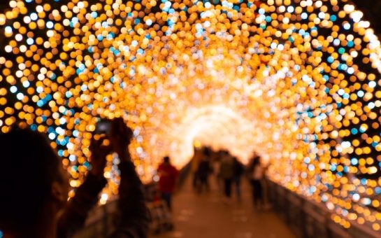 Christmas at Kew Gardens a tunnel of lights