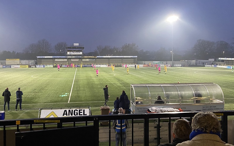 sutton united v halifax stadium shot