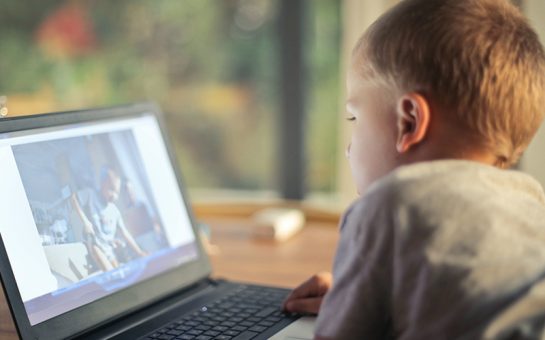 child on laptop