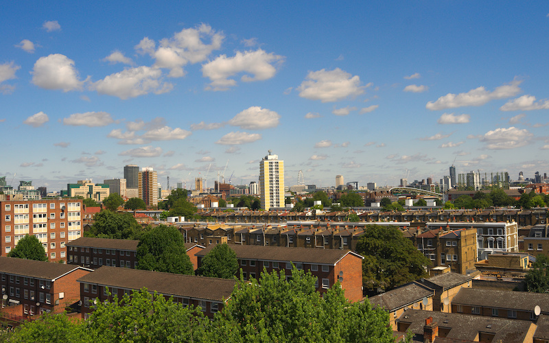 Which London boroughs have the highest planning and development rate?