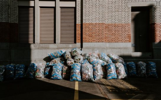 Bags of clothes discarded as rubbish