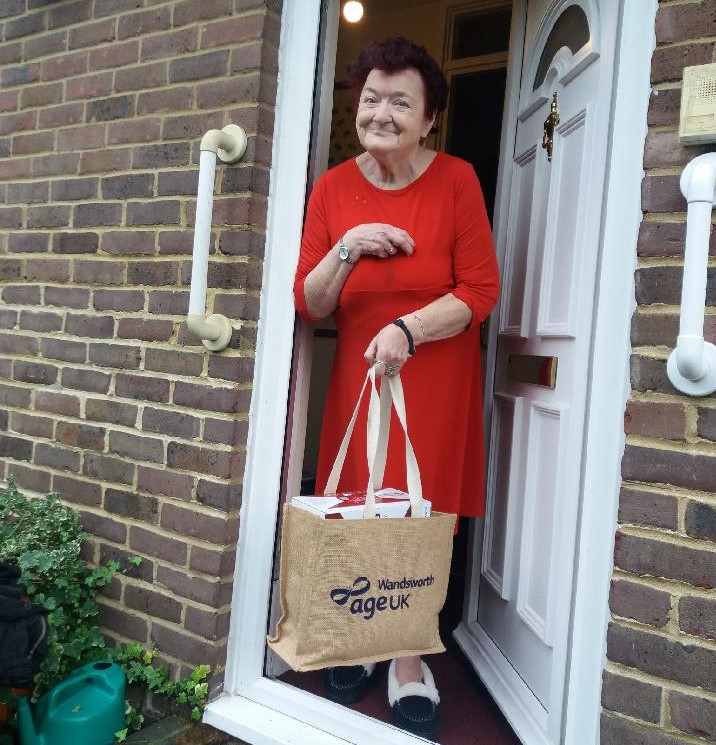 Age UK Wandsworth Christmas gift baskets isolated elderly people