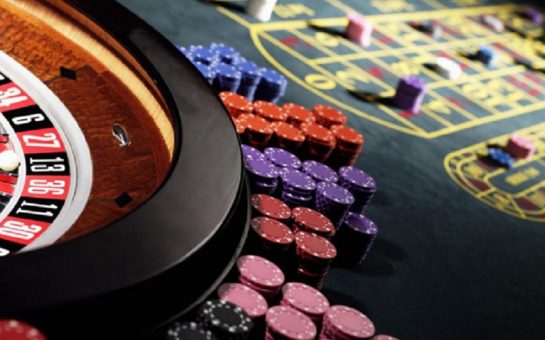 blackjack wheel and chips