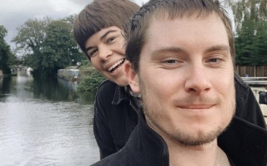 Lili Barras-Hargan, and Kyle Leaver on their canal boat