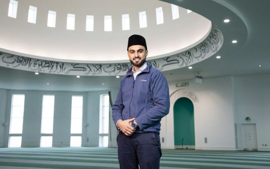 Imam Sabah Ahmedi in the mosque