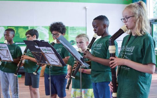 Lambeth children playing the recorder