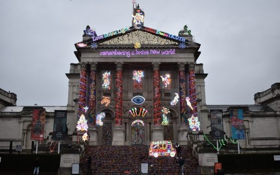 the outside of tate britain with chila's winter commission