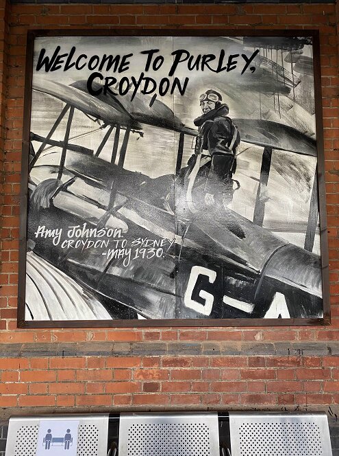 Purley station art on display, Amy Johnson 