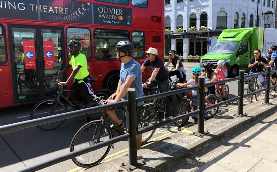 High Street Kensington cycle lanes