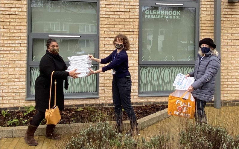 Voluntary group Lambeth TechAid members with Bell Ribeiro-Addy