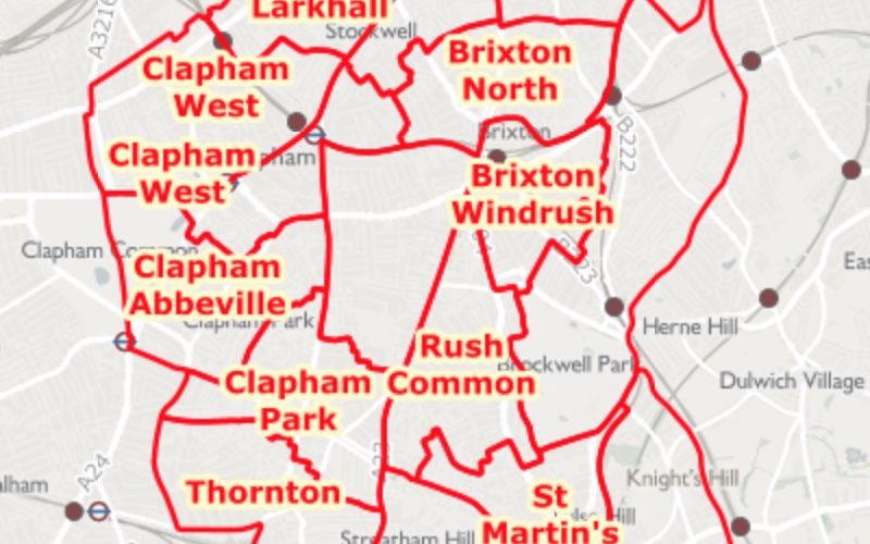 new ward boundaries proposed in Lambeth, including Brixton windrushh