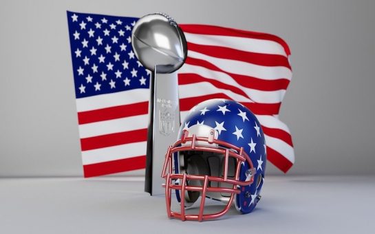 football helmet with usa flag